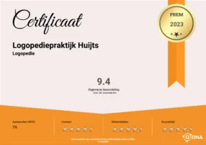 QDNA PREM 2023 certificaat Logopediepraktijk Huijts_1